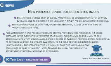 New portable device diagnoses brain injury.